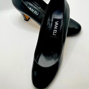 Van Eli Black Patent 3” heels